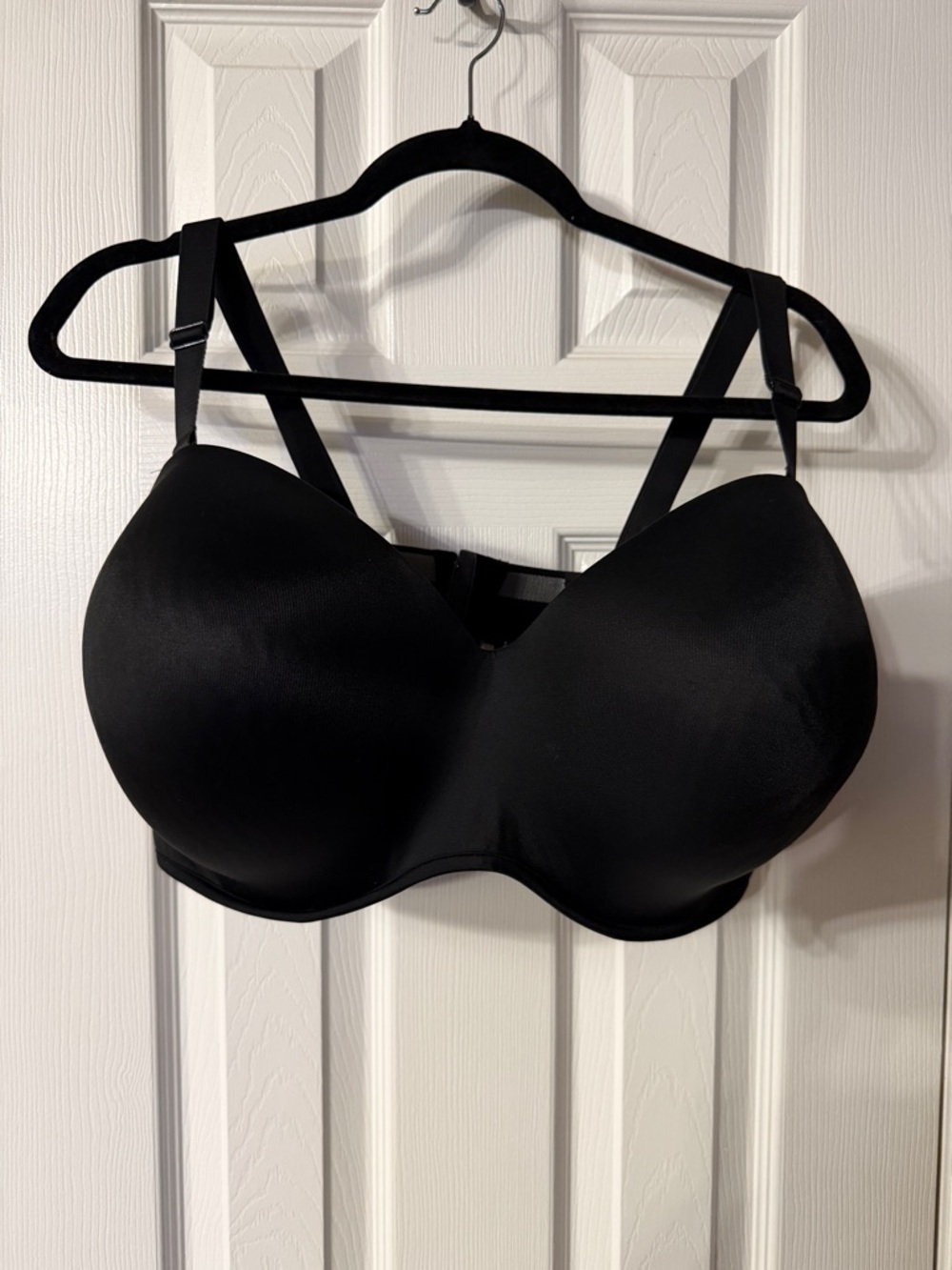 Cacique 44H Black Strapless Convertible Underwire Bra Plus Size Like New